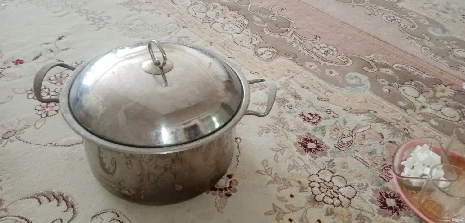 فروش قابلمه استیل تمیز بحد عالی|ظروف پخت‌وپز|نجف‌آباد, فاز ۳ شهرک آزادگان|دیوار