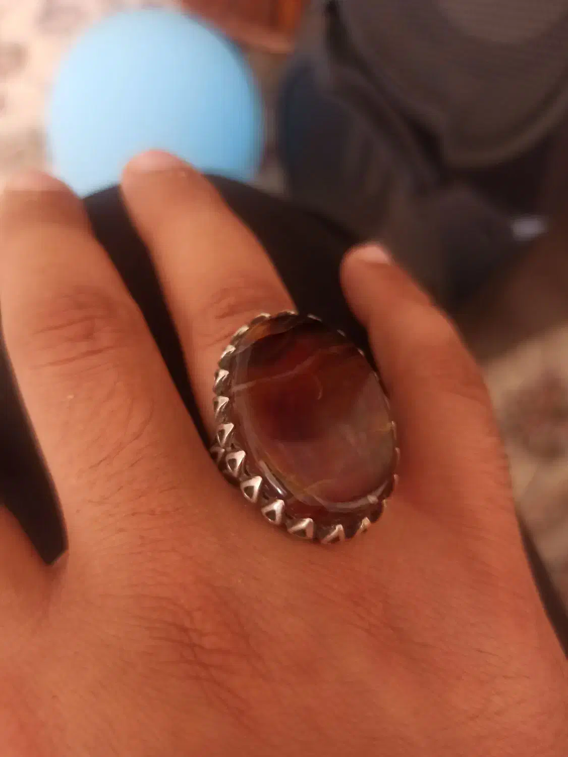 انگشتر عقیق سلیمانی کهنه کارمعاوضه|جواهرات|سنندج, |دیوار