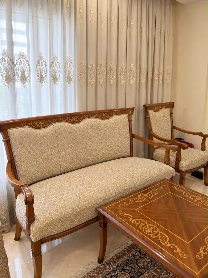 ست مبلمان ۷ نفره وسرویس غذاخوری تماما چوب راش|مبلمان خانگی و میز عسلی|تهران, کوهک|دیوار
