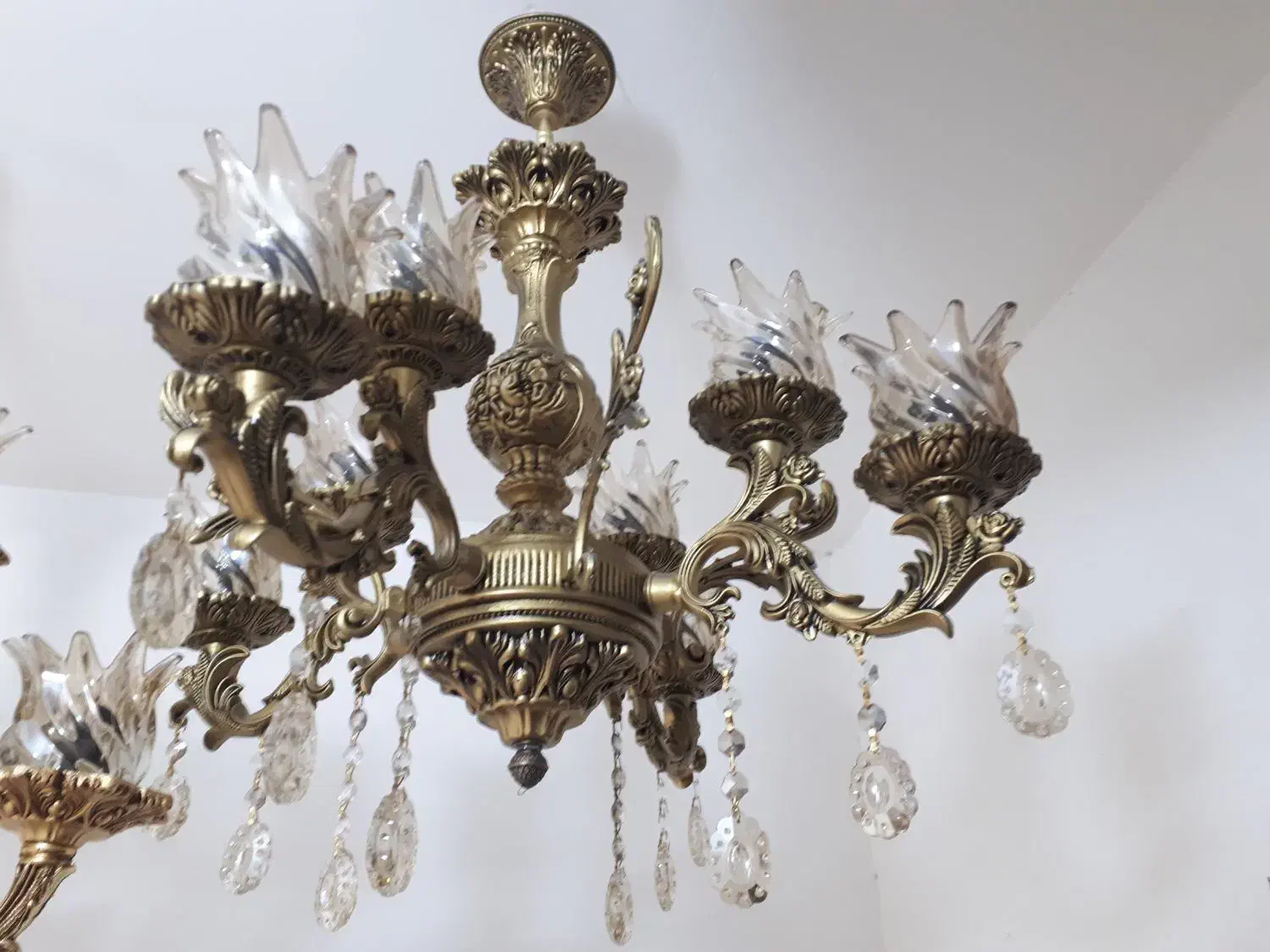 تخفیف یلدایی لوستر ۱۰شعله  فقط۳میلیون و۶۵۰|لوستر و چراغ آویز|مشهد, نوید|دیوار