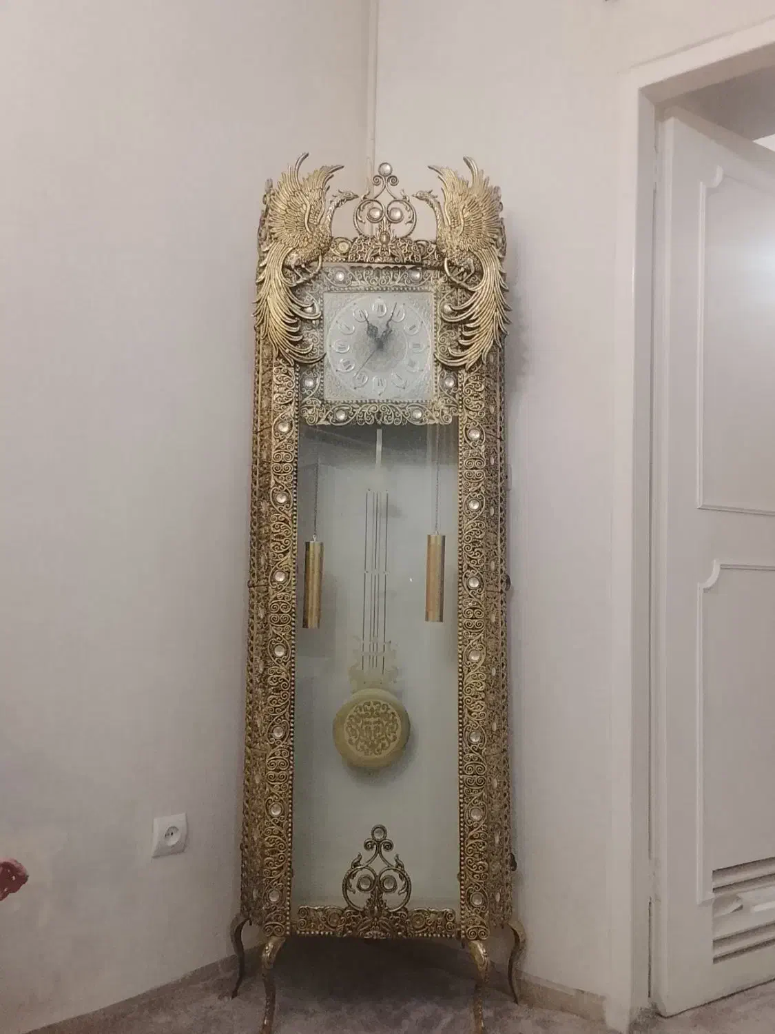 ساعت ایستاده برنجی|ساعت دیواری و تزئینی|تهران, دولاب|دیوار