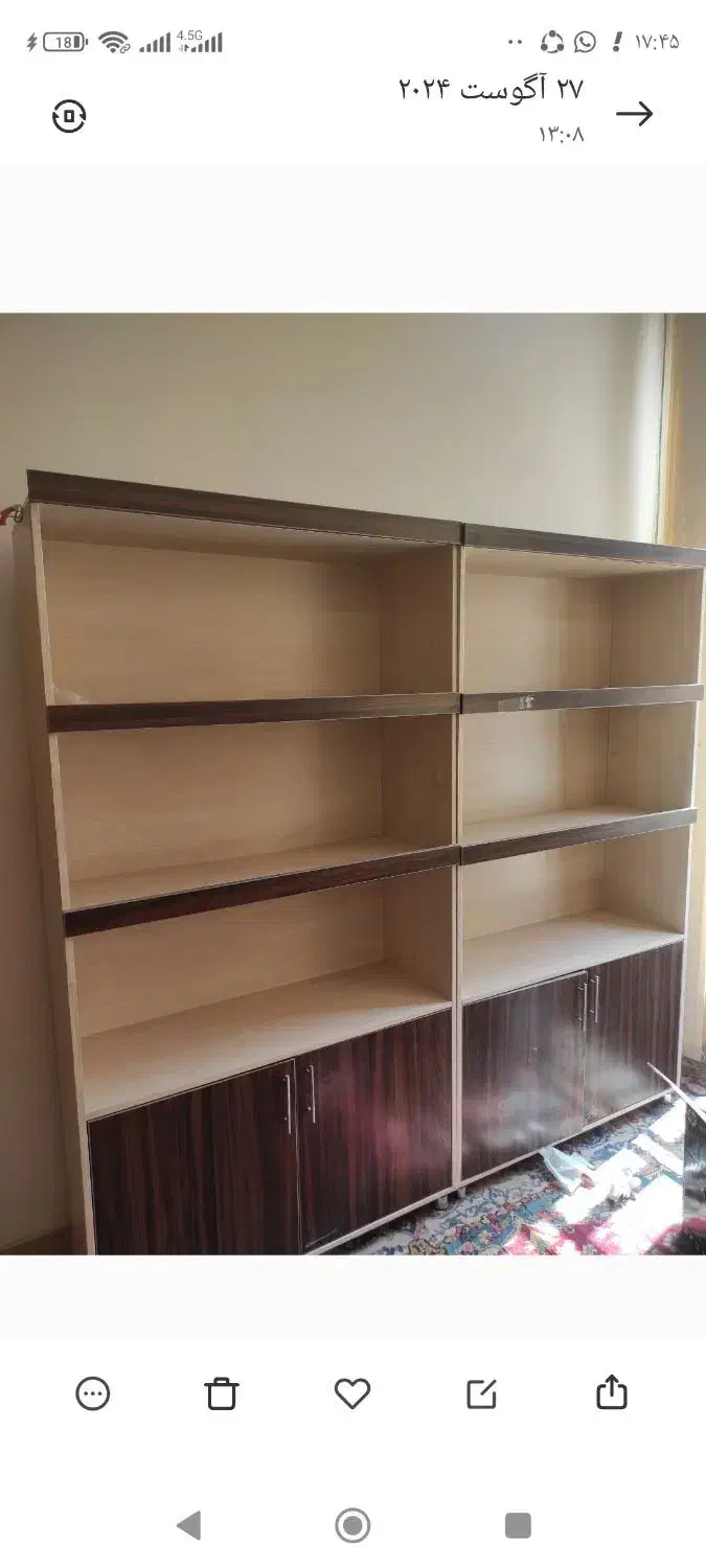 فروش کمد و ویترین|کتابخانه، شلف، قفسه‌های دیواری|یزد, |دیوار