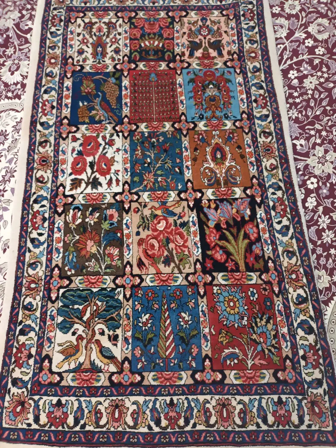 فروش فرش دست بافت طرح خشتی بختیاری|فرش|اصفهان, محمودیه|دیوار