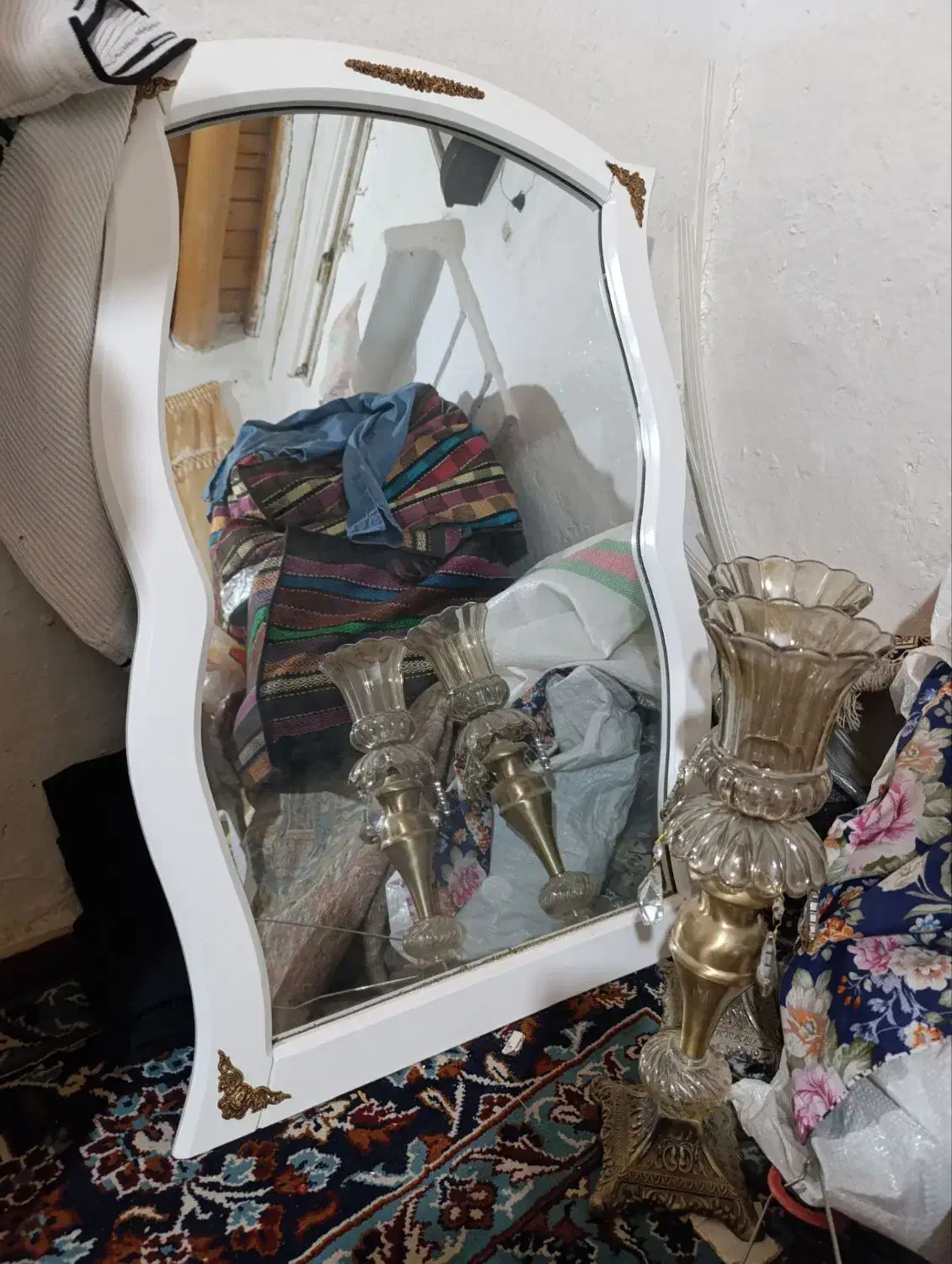 آینه شمعدان میز در حد نو|آینه|نهاوند, |دیوار