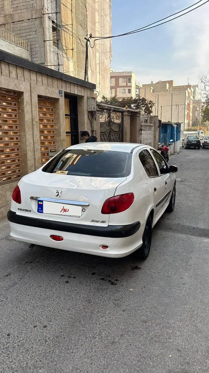 پژو 206 اریان 1388 سفید|خودرو سواری و وانت|تهران, گرگان|دیوار