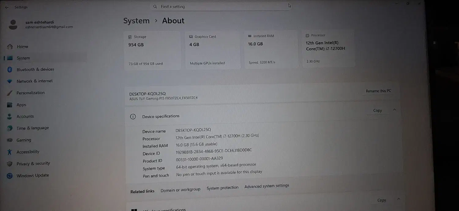 لپ تاپ تاف گیمینگ fx507zc4|رایانه همراه|تهران, بهار|دیوار