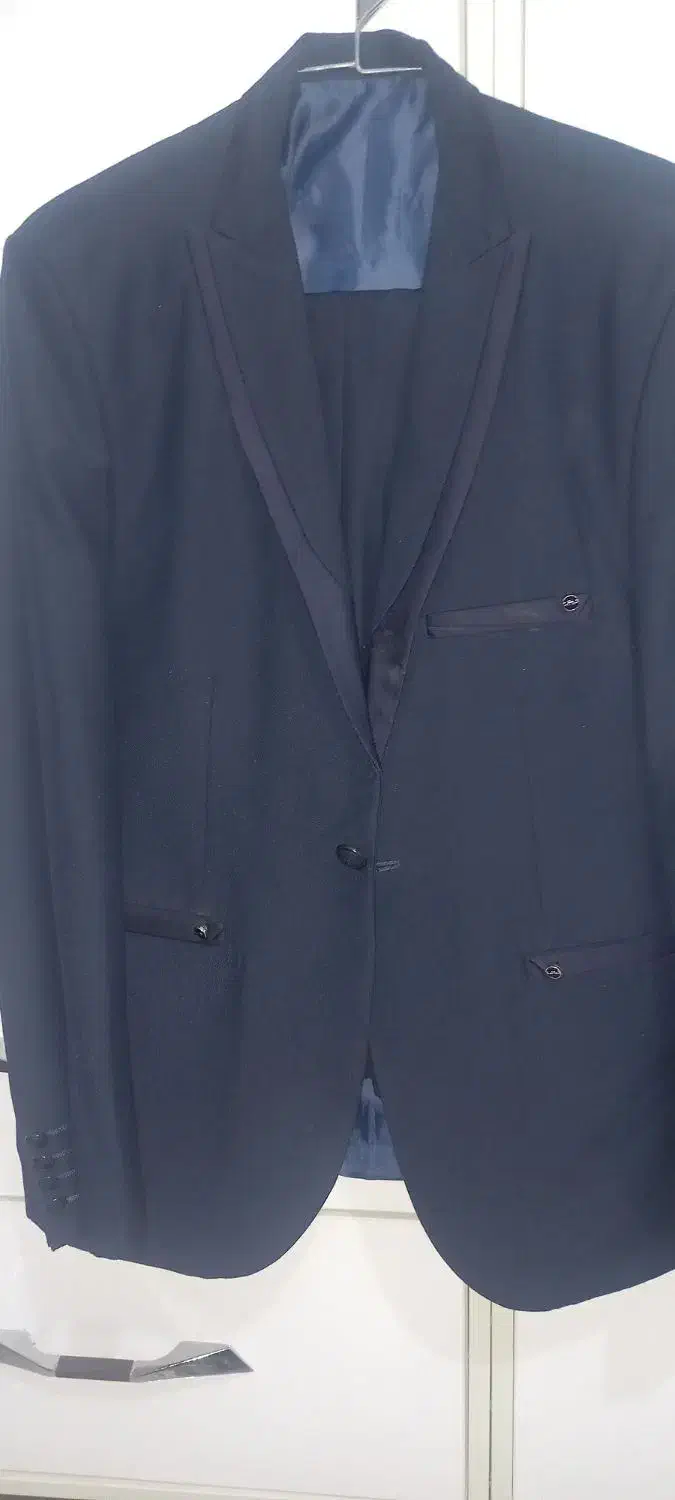 کت و شلوار سورمه ای سایز ۴۶فروشی|لباس|ابریشم, |دیوار