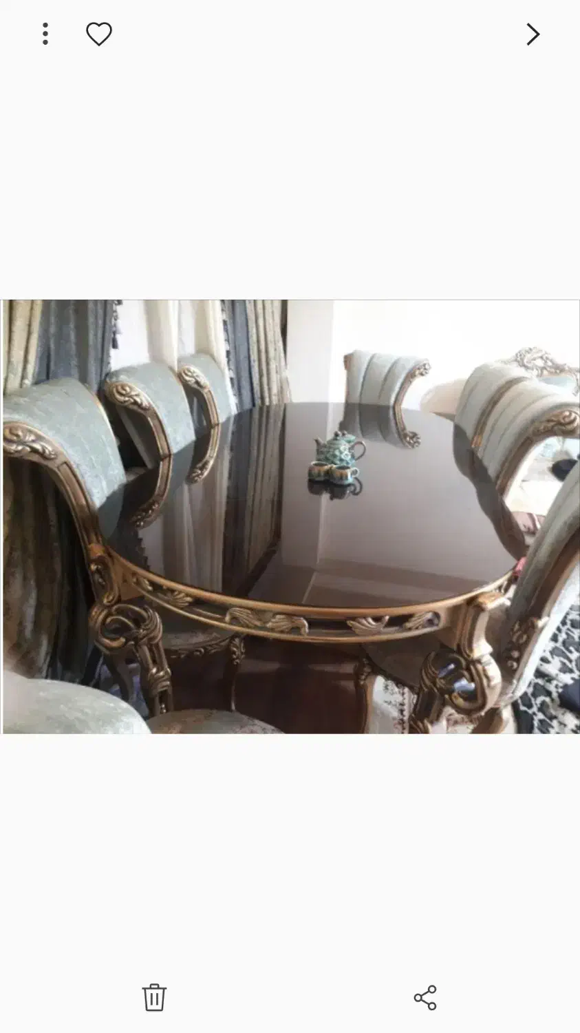 مبلمان استیل ورق طلا ۸ نفره با نهارخوری ۸ نفره|مبلمان خانگی و میز عسلی|لواسان, |دیوار