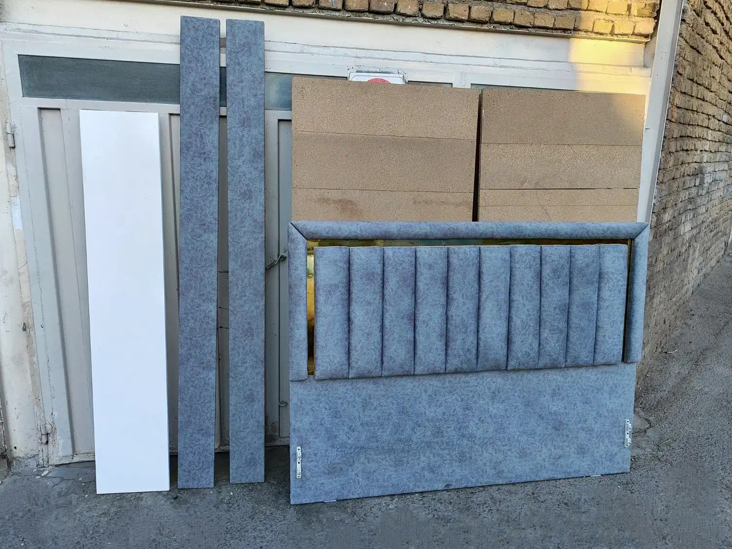 تخت خواب دو نفره چستر با تشک رویال و ستکای نو نو|تخت و سرویس خواب|تبریز, |دیوار