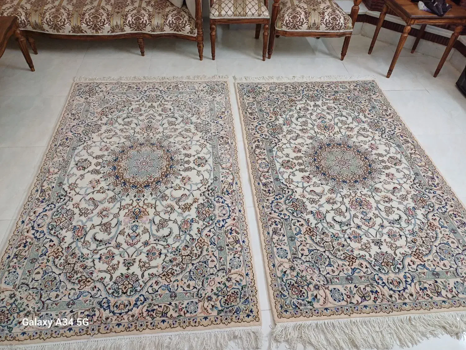 فرش دستباف ۲۰۵*۱۲۵ جفت|فرش|اصفهان, شهرک کاوه|دیوار