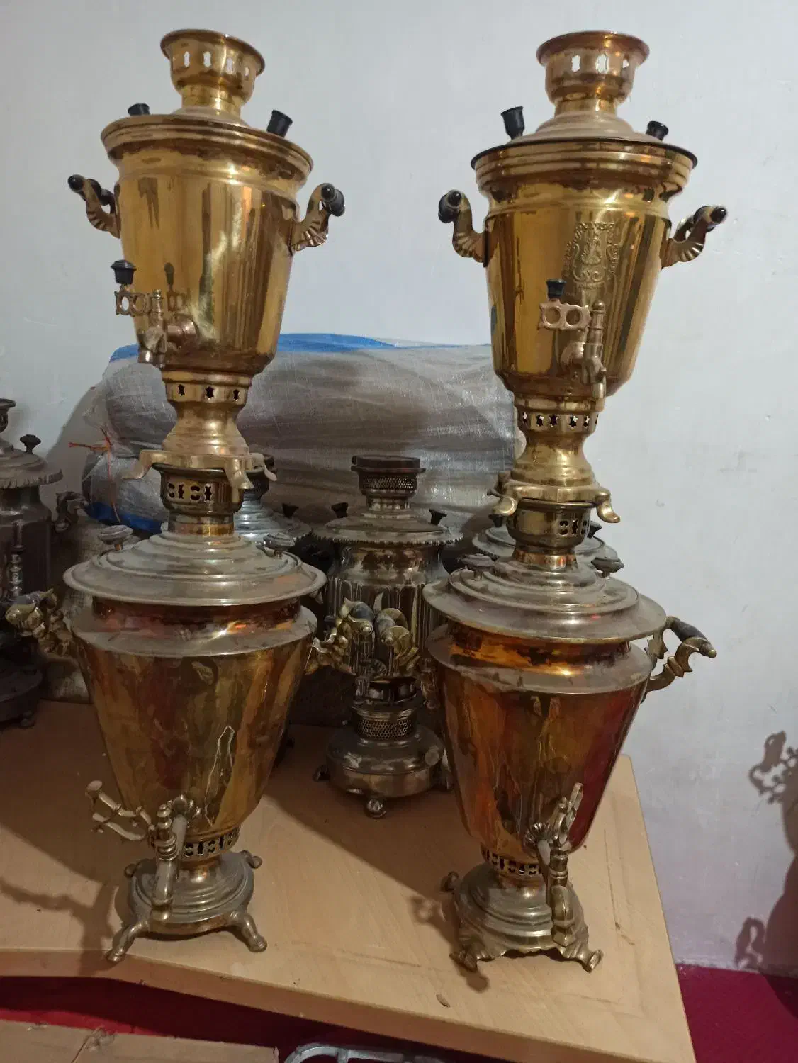 سماور روسی ایرانی|سماور، چای‌ساز، قهوه‌ساز|تبریز, |دیوار