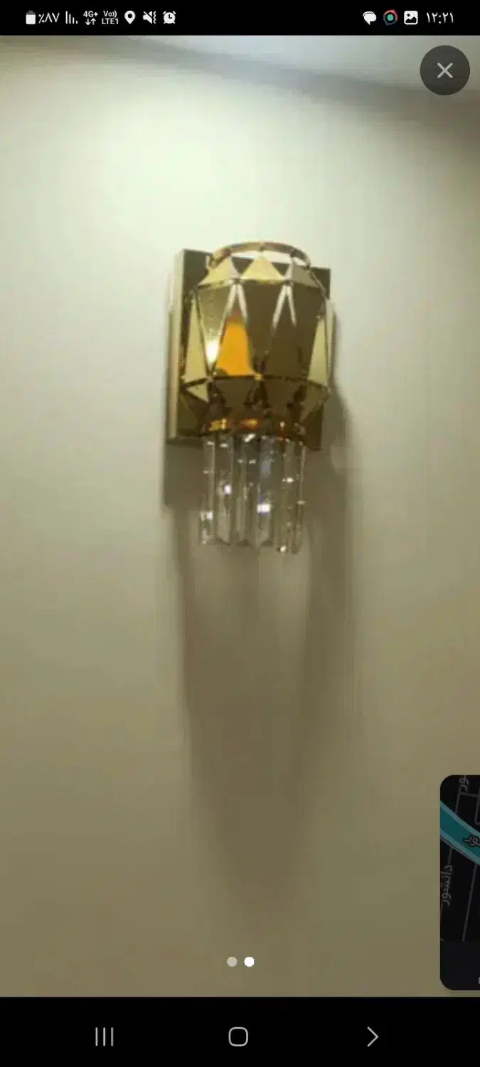 لوستر با 2 عدد دیوار کوب|لوستر و چراغ آویز|ری, دیلمان|دیوار