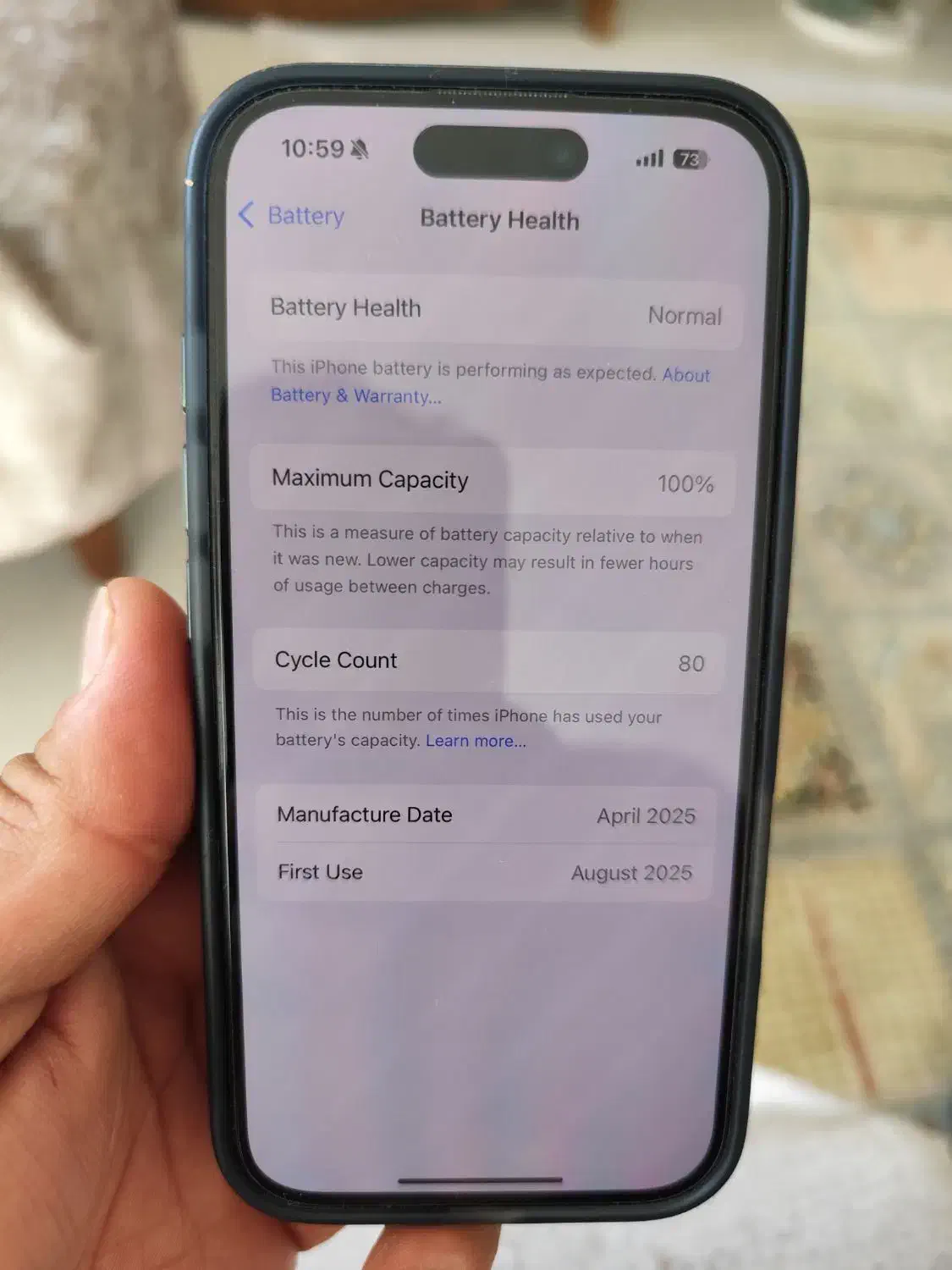 آیفون 16 مشکی خیلی سالم و تمیز|موبایل|کرمان, |دیوار