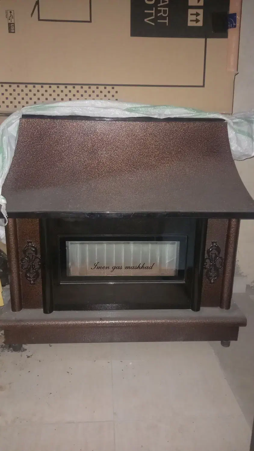 بخاری طرح شومینه|بخاری، هیتر، شومینه|ایلام, |دیوار