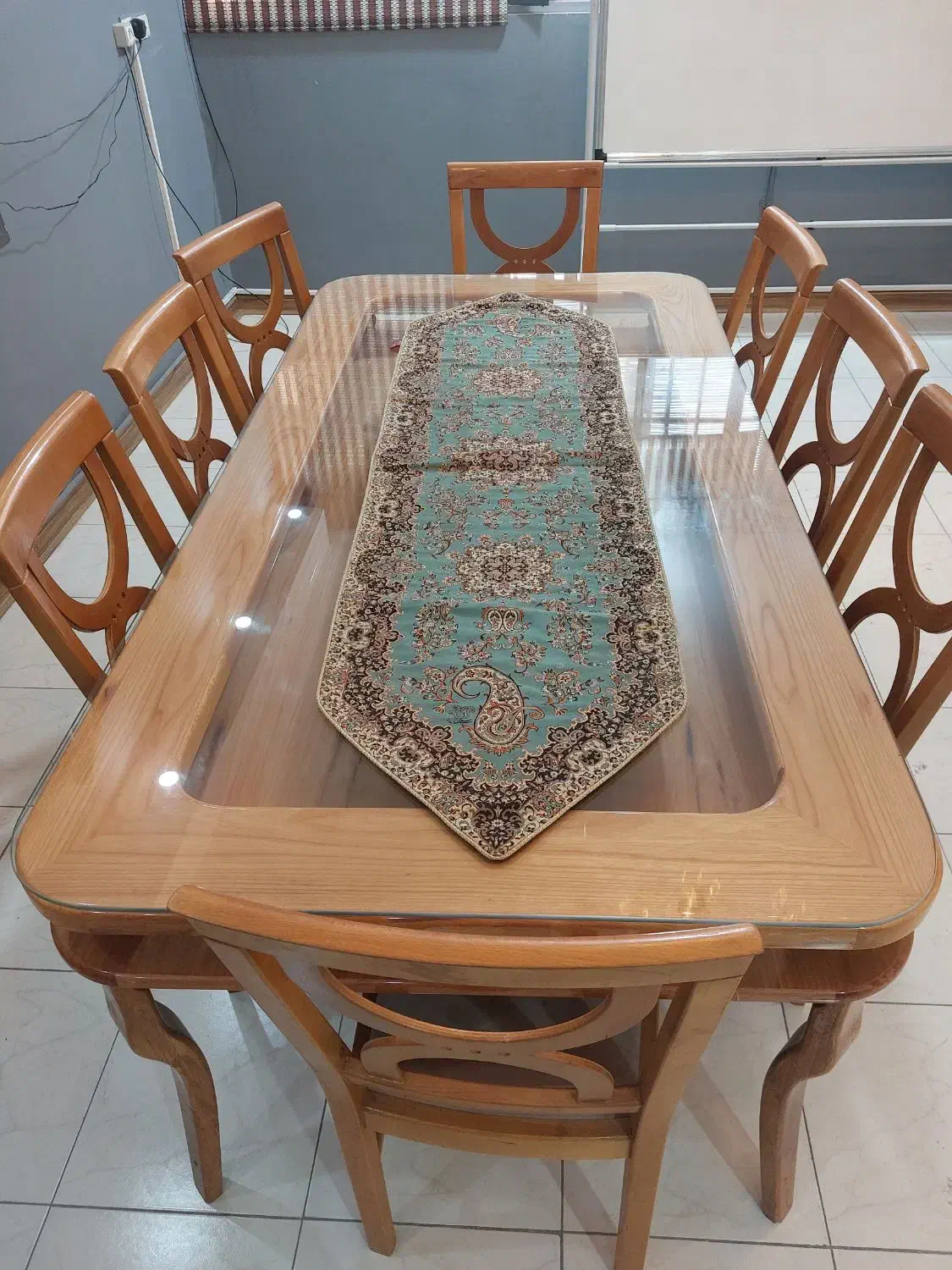 میز نهارخوری ۸ نفره|میز و صندلی غذاخوری|شیراز, ستارخان|دیوار
