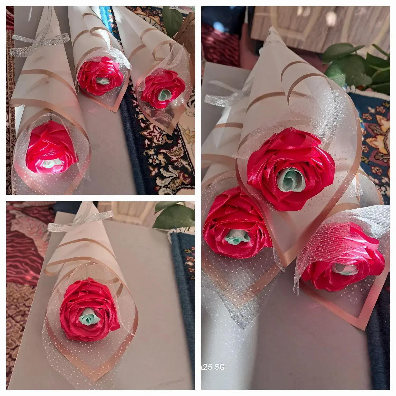 گل روبانی|گل مصنوعی|فیروزآباد (فارس), |دیوار