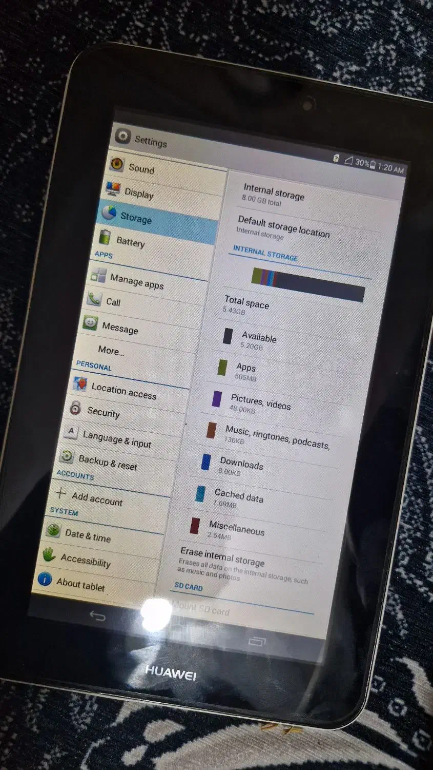 تبلت هوآوی|تبلت|فردیس, فردیس|دیوار