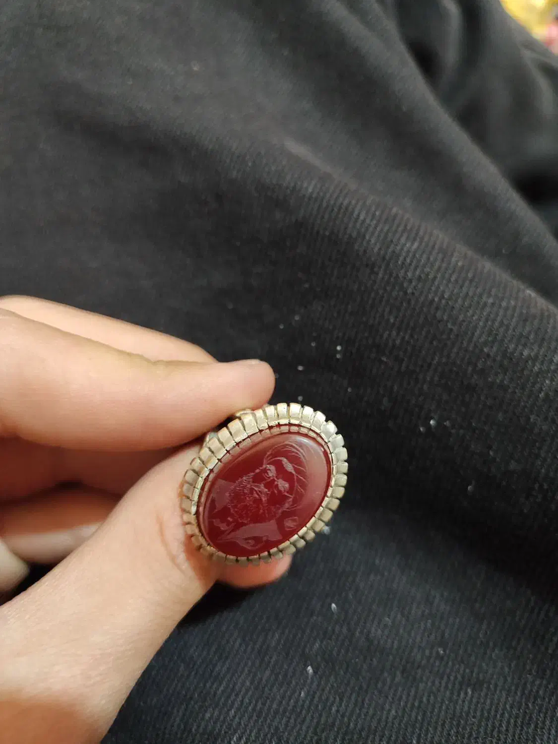 انگشتر با سنگ عقیق اصل یمن|جواهرات|تبریز, |دیوار