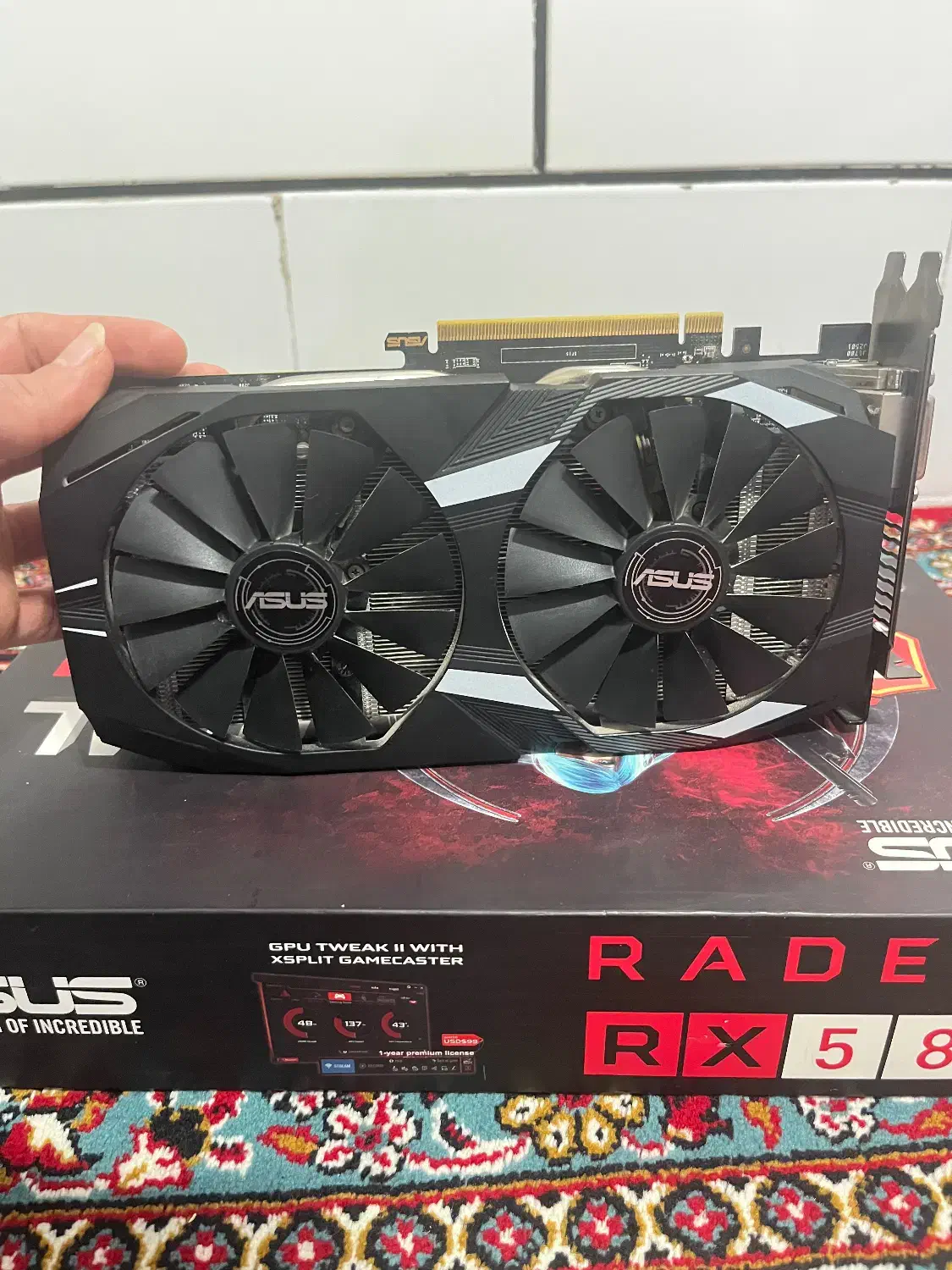 Rx580 asus oc 8g|قطعات و لوازم جانبی رایانه|مبارکه, |دیوار
