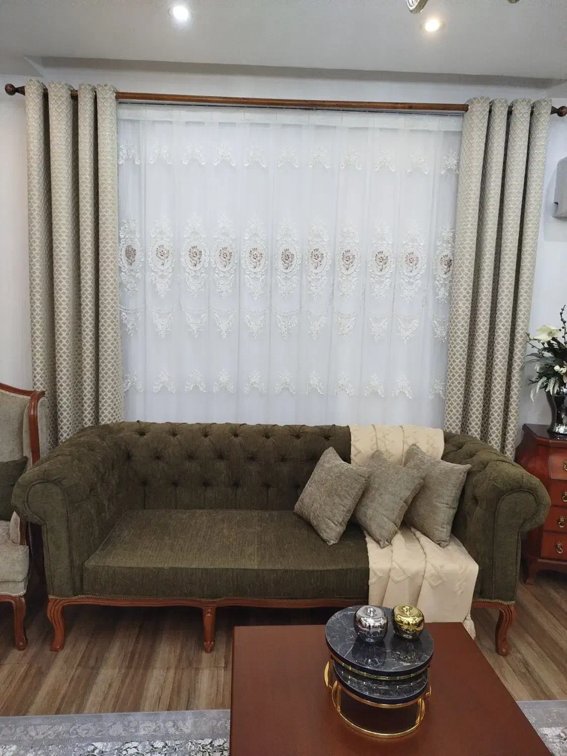 پرده پذیرایی|پرده، رانر، رومیزی|رشت, آزادگان|دیوار