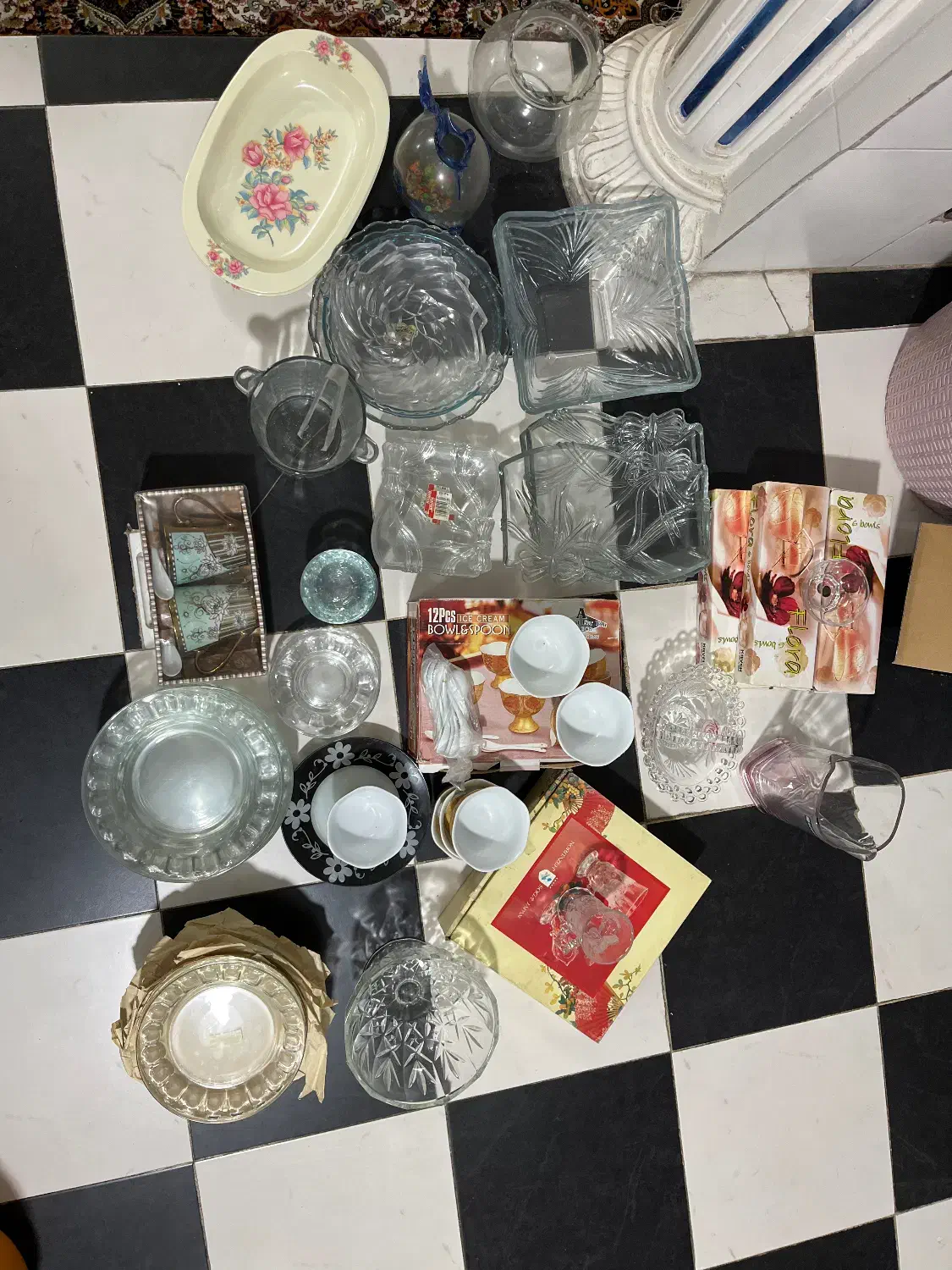 بشقاب لیوان سینی بستنی خوری پارچ میوه خوری|ظروف سرو و پذیرایی|شیراز, پودنک|دیوار