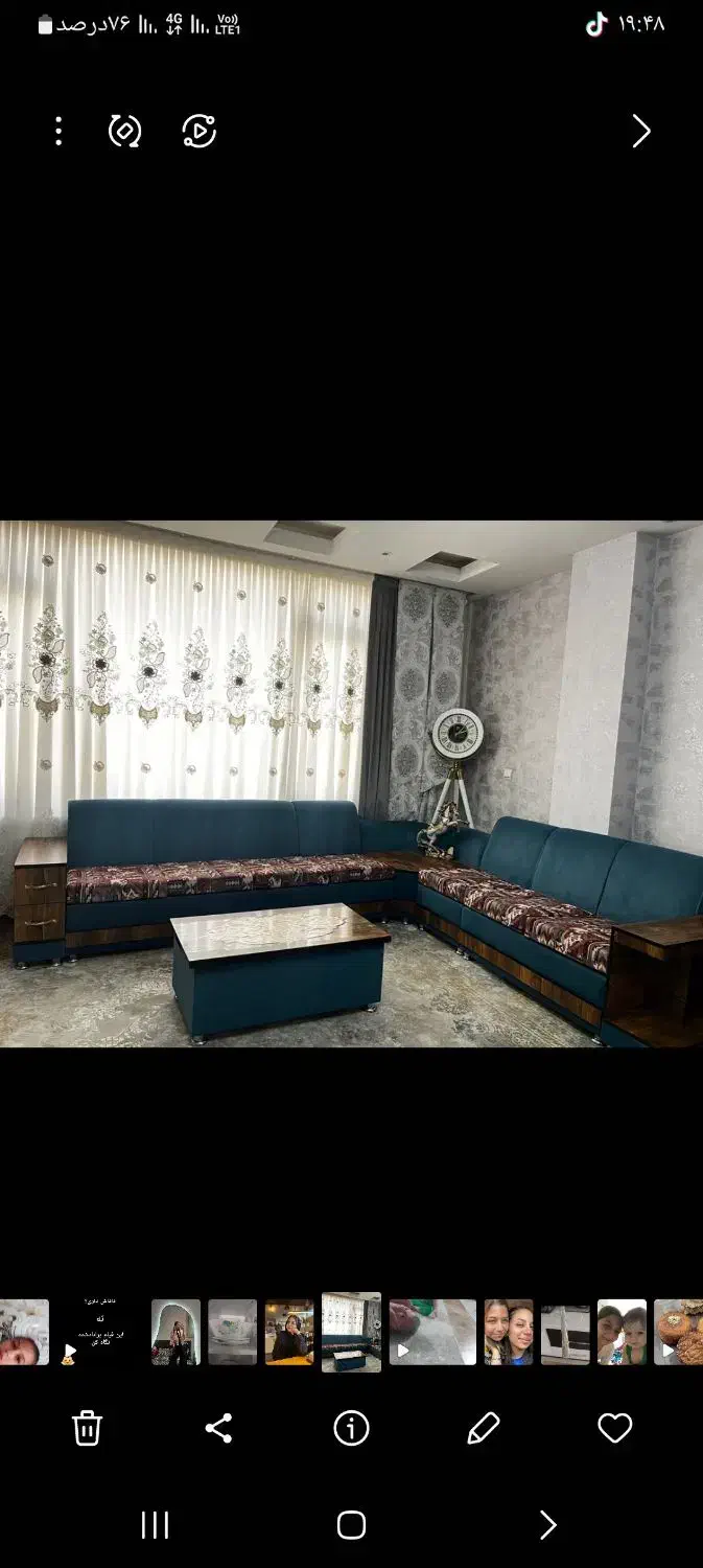 مبل ال کنار سالنی کاملا سالم|مبلمان خانگی و میز عسلی|قزوین, |دیوار