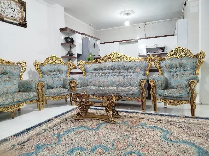 مبل استیل ۹ نفره در حد نو با ساخت سفارشی و محکم|مبلمان خانگی و میز عسلی|سبزوار, طبرسی (جعفرآباد)|دیوار