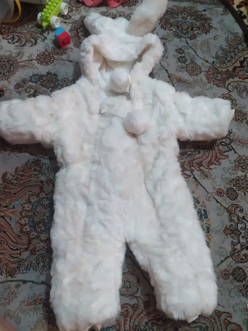 سرهمی خرگوشی تدی سفید و مخمل مناسب سیسمونی خاص|کفش و لباس بچه|تهران, خانی آباد نو شمالی|دیوار