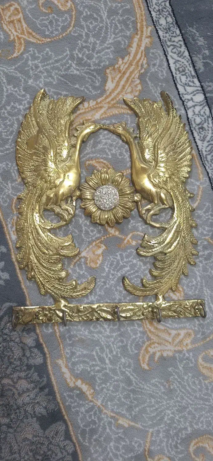 جا کلیدی برنز طاووس|صنایع دستی و سایر لوازم تزئینی|نسیمشهر, |دیوار