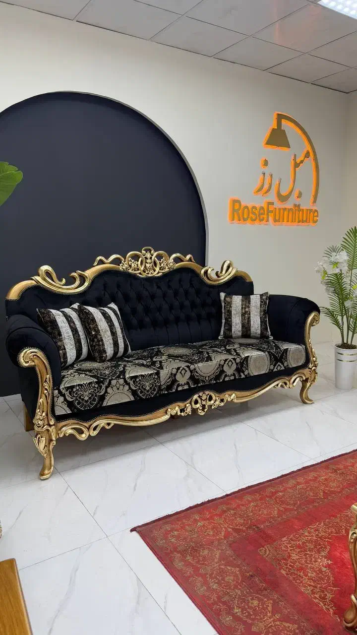 مبل استیل سلطنتی ۷ نفره|مبلمان خانگی و میز عسلی|دهدشت, |دیوار