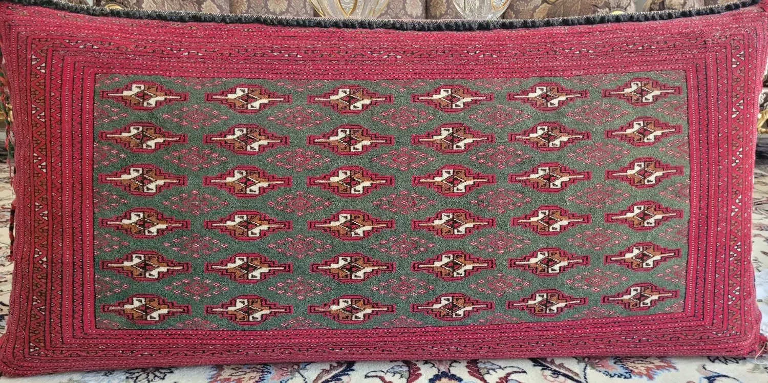 پشتی دست باف ترکمن جرگلان ظریف|پشتی|مشهد, هنرستان|دیوار