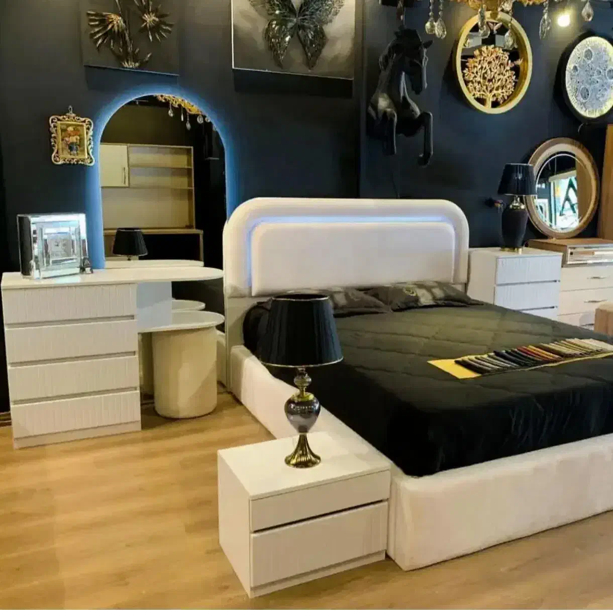 سرویس تخت خواب مدل نگین دو نفره و تک نفره|تخت و سرویس خواب|چهاردانگه (تهران), |دیوار