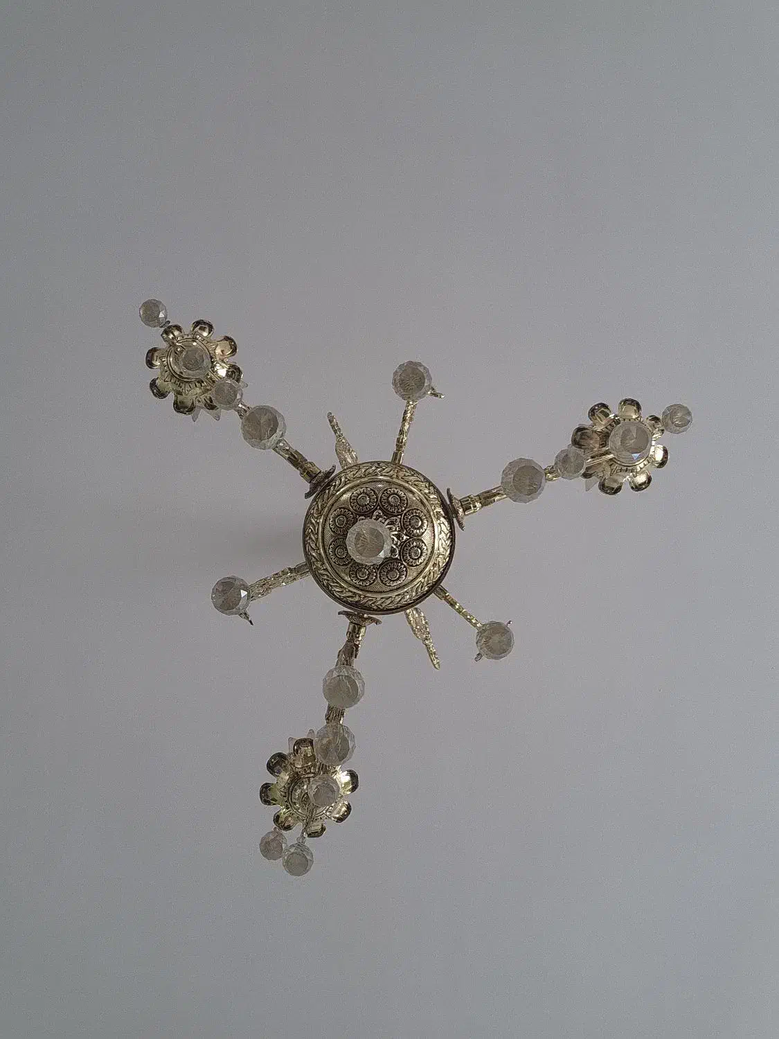 لوستر ۳شاخه طلایی|لوستر و چراغ آویز|مشهد, الهیه|دیوار