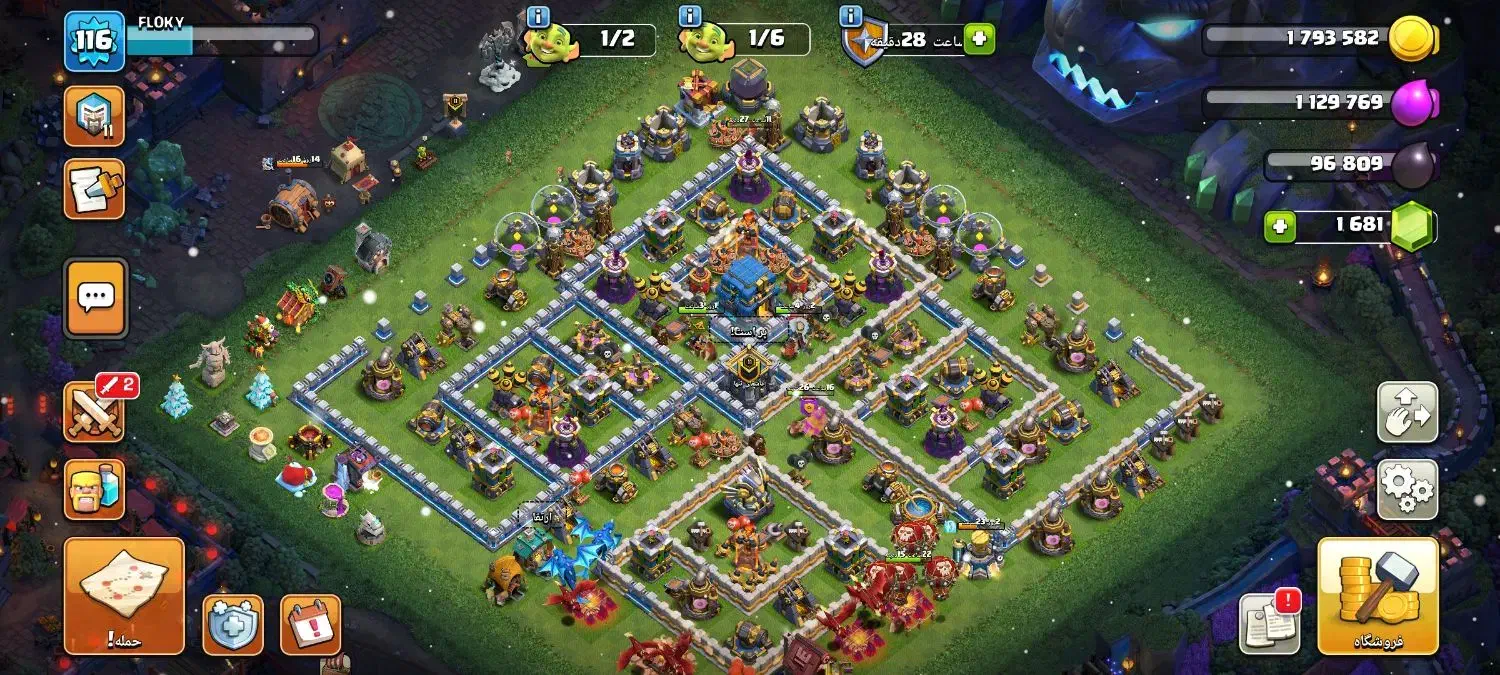 اکانت کلش آف کلنز تان ۱۲|کنسول، بازی ویدئویی و آنلاین|ایلام, |دیوار