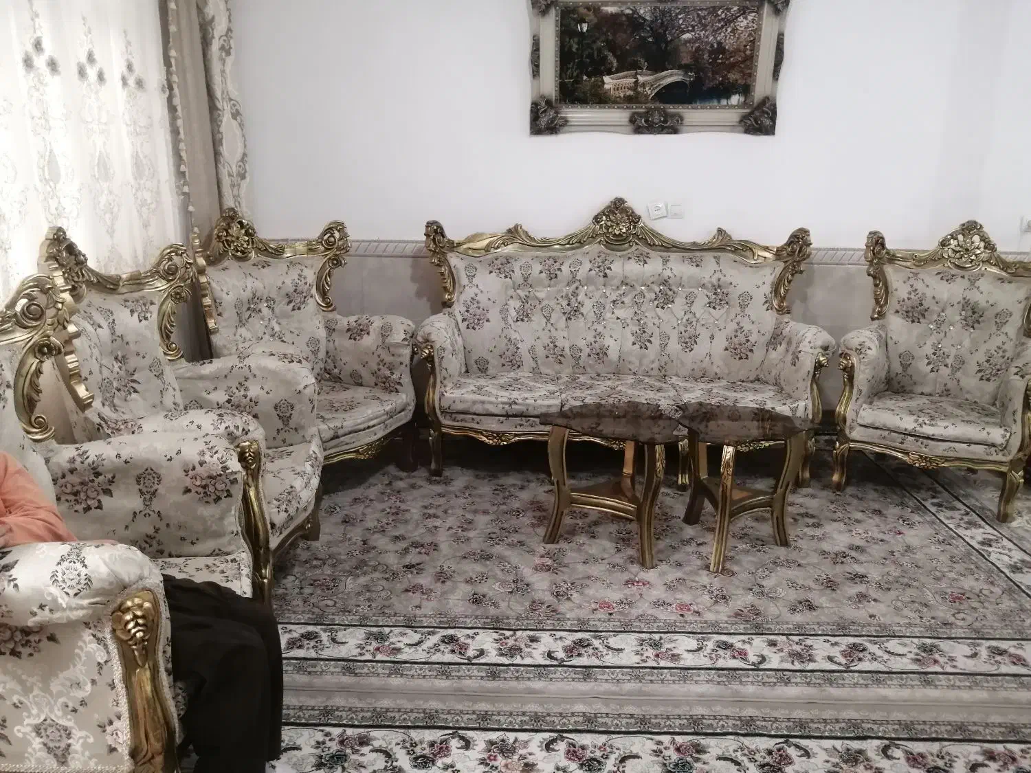 مبل هفت نفره|مبلمان خانگی و میز عسلی|هشتگرد, هشتگرد قدیم|دیوار