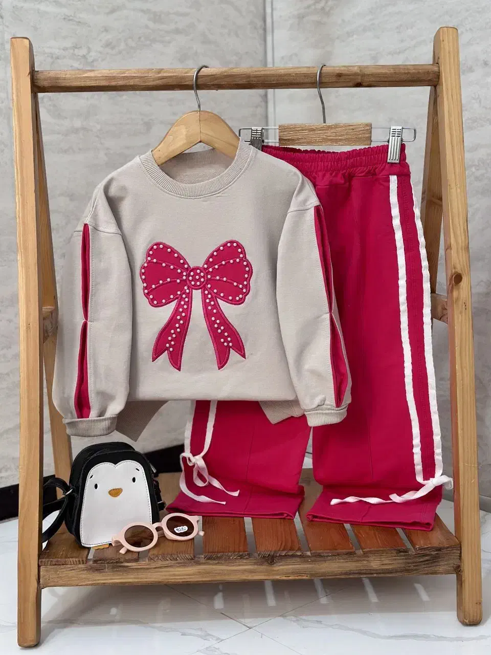 بلوز و شلوار پاپیونی|کفش و لباس بچه|میناب, |دیوار