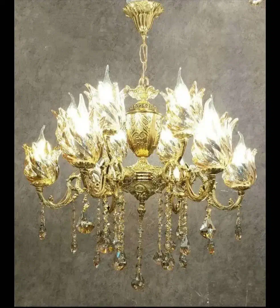 لوستر  تمام برنجی ( فروش ویژه لوستر  به قیمت عمده)|لوستر و چراغ آویز|قم, شهرک قدس|دیوار