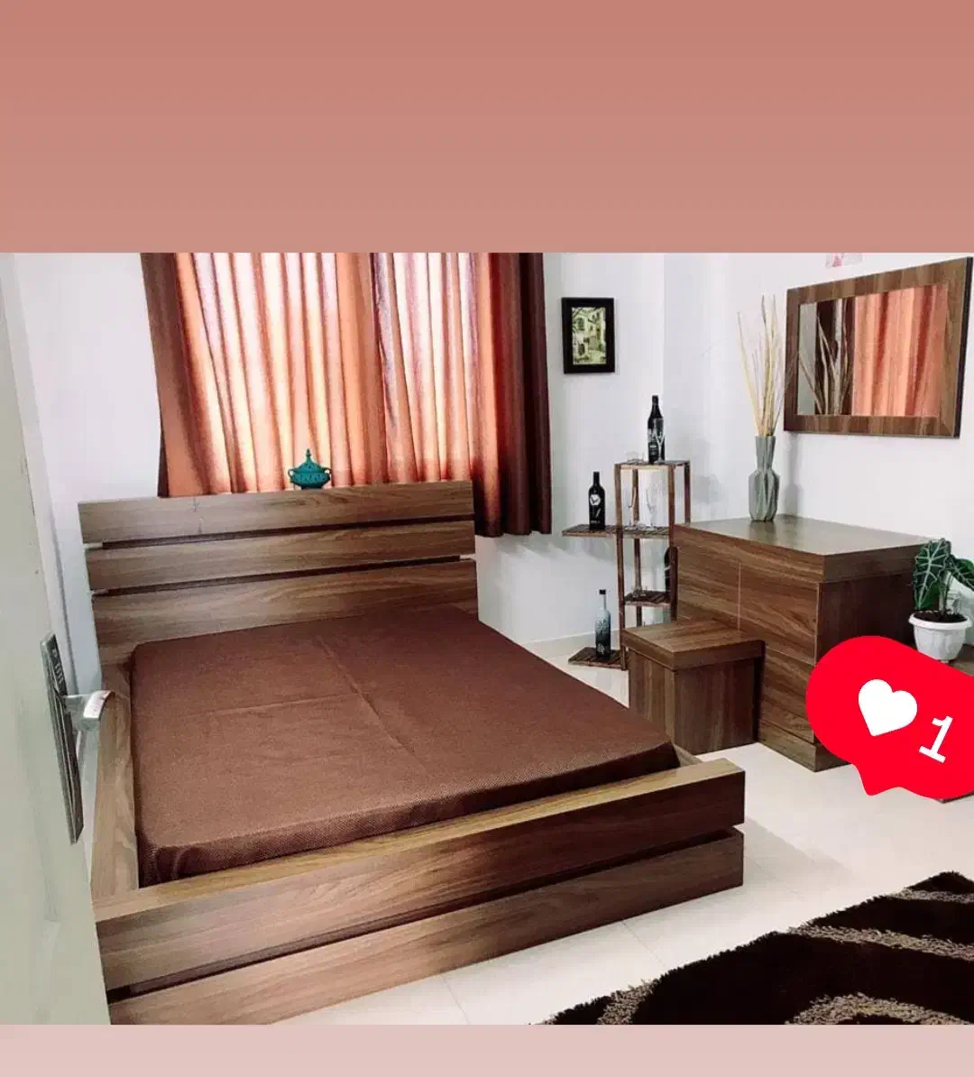 تخت وسرویس کامل تمام ام دی اف|تخت و سرویس خواب|چالوس, |دیوار