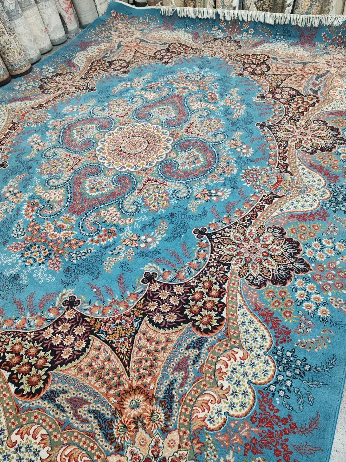 2تخته فرش 12متری 700شانه آبی طرح الی|فرش|قم, نیروگاه|دیوار