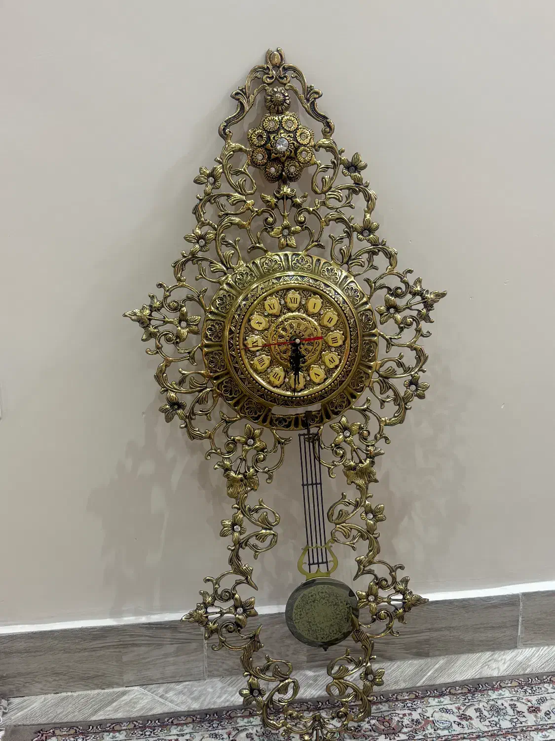 لوستر برنجی و ساعت برنجی درحد نو|لوستر و چراغ آویز|اسلام‌شهر, مظفریه|دیوار