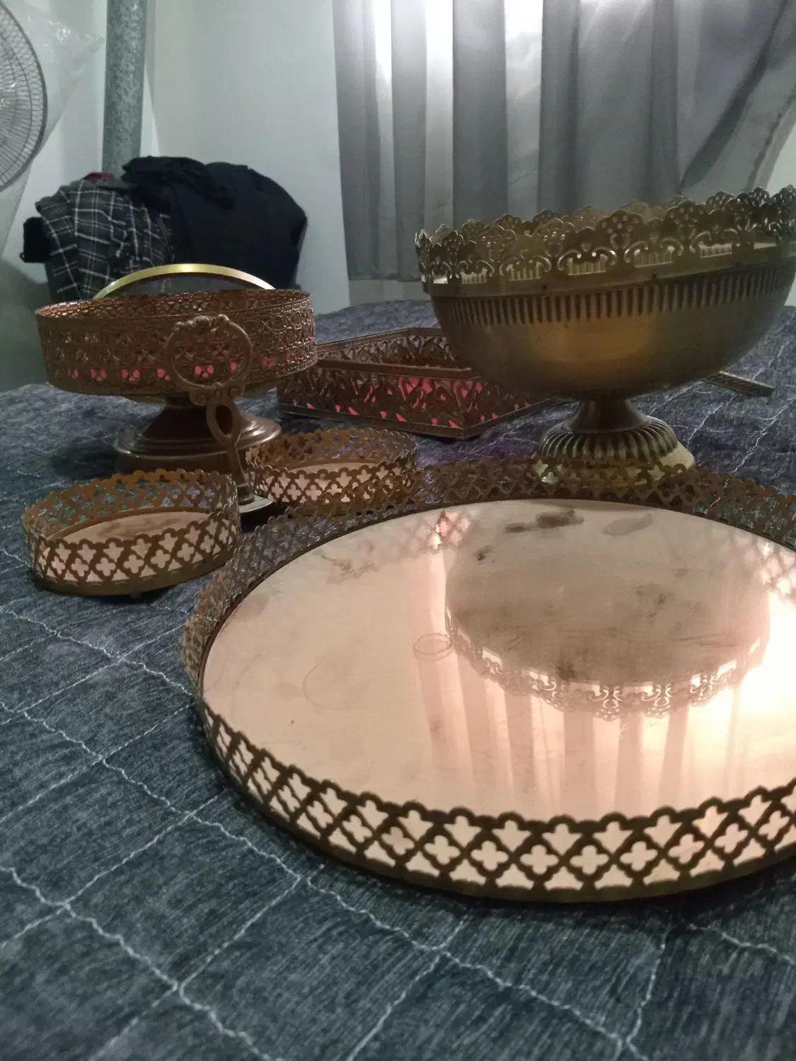 ظروف میوه و شیرینی وشکلات خوری.|ظروف سرو و پذیرایی|رشت, ساغری سازان|دیوار