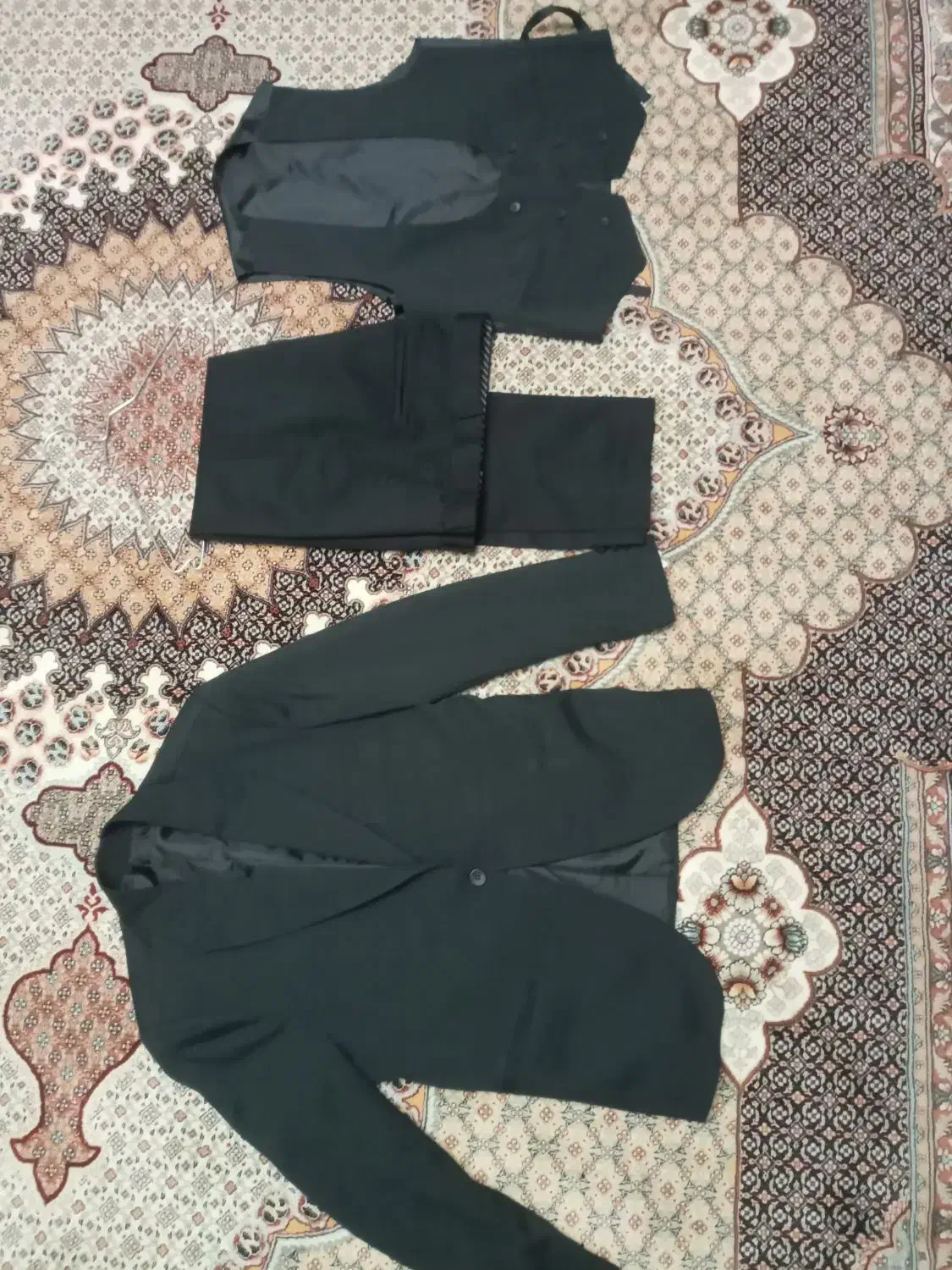 کت شلوار مشکی سایز ۴۸|لباس|پارس‌آباد, |دیوار