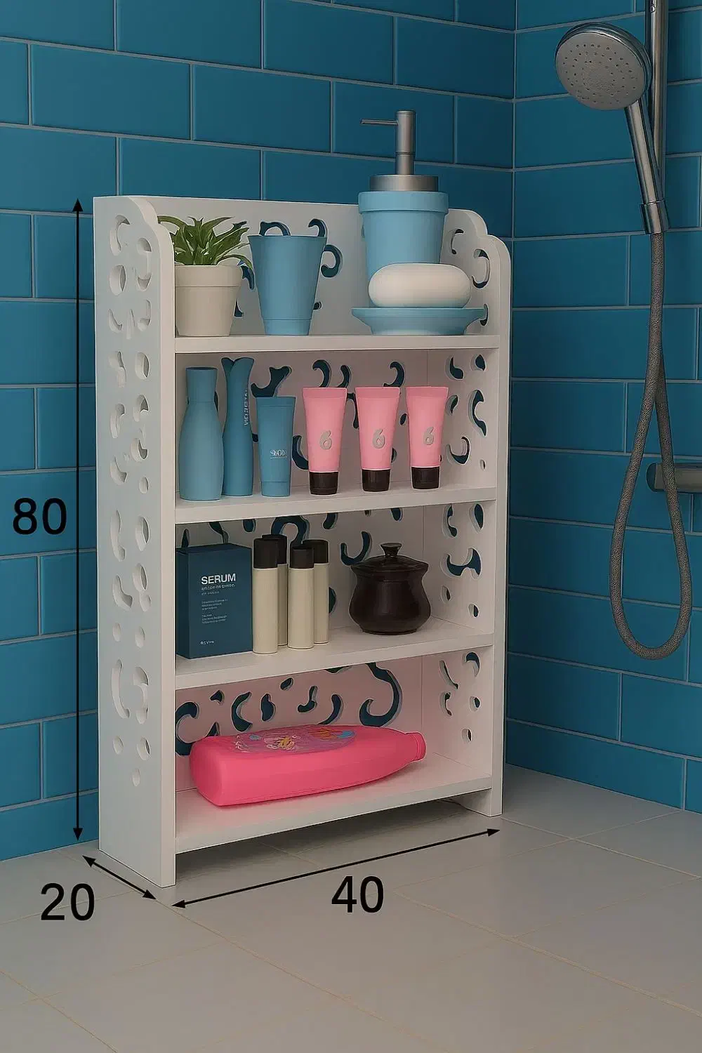 شلف طبقاتی سرویس بهداشتی استندقد80مناسب حمام توالت|لوازم حمام|مشهد, مقدم|دیوار