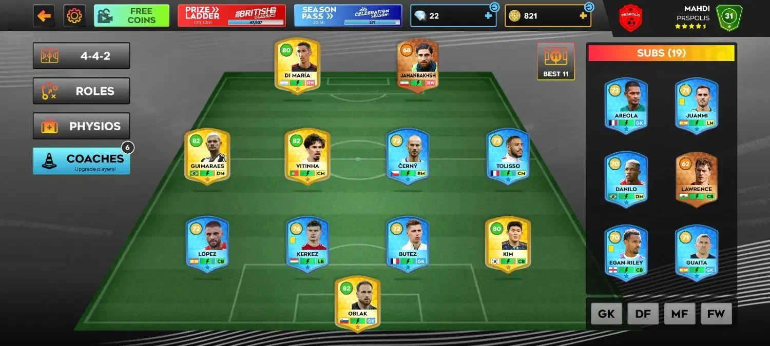 اکانت دیم لیگ 2025|کنسول، بازی ویدئویی و آنلاین|اقلید, |دیوار