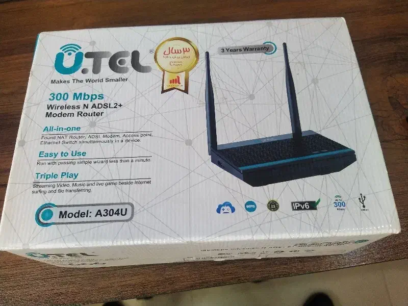 مودم وای فای یوتلA304u|مودم و تجهیزات شبکه|مشهد, شهرک امام هادی (شهرک غرب)|دیوار