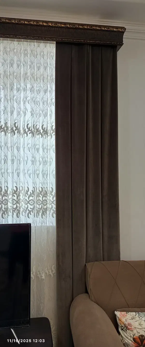 والان پرده یا یالان پرده مخمل یا شال پرده|پرده، رانر، رومیزی|نهاوند, |دیوار