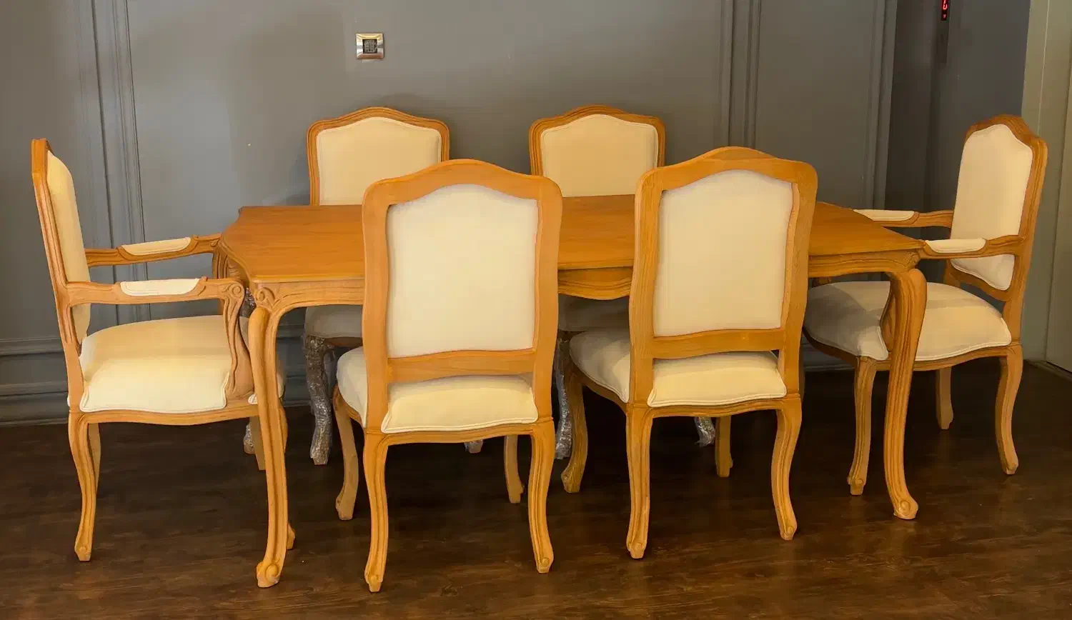 ناهار خوری۶ نفره فرانسوی|میز و صندلی غذاخوری|شیراز, کلاهدوز|دیوار