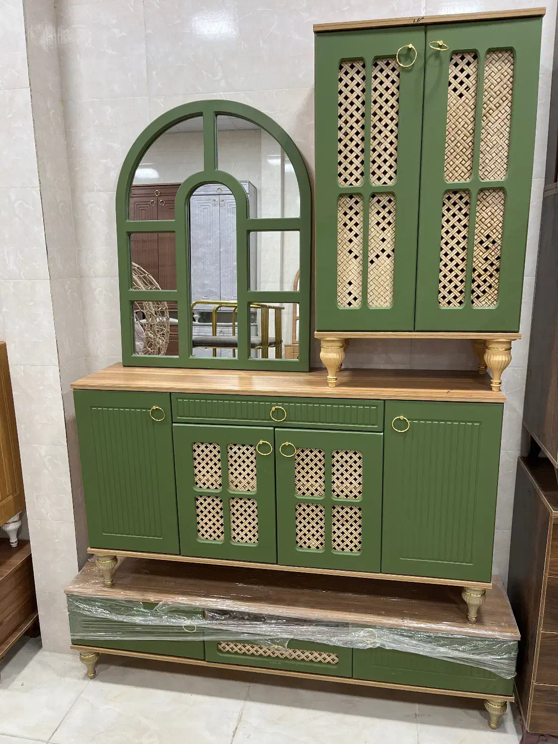 انواع ست آیینه و کنسول جاکفشی و میز تلویزیون|بوفه، ویترین، کنسول|رفسنجان, |دیوار