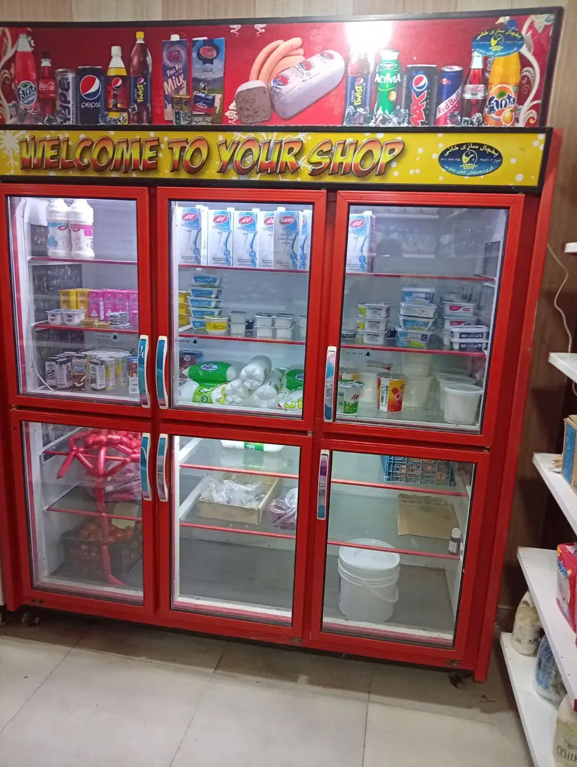 بنام خدا یخچال ویترینی 6درب درجه یک بفروش میرسه|فروشگاه و مغازه|ایذه, |دیوار