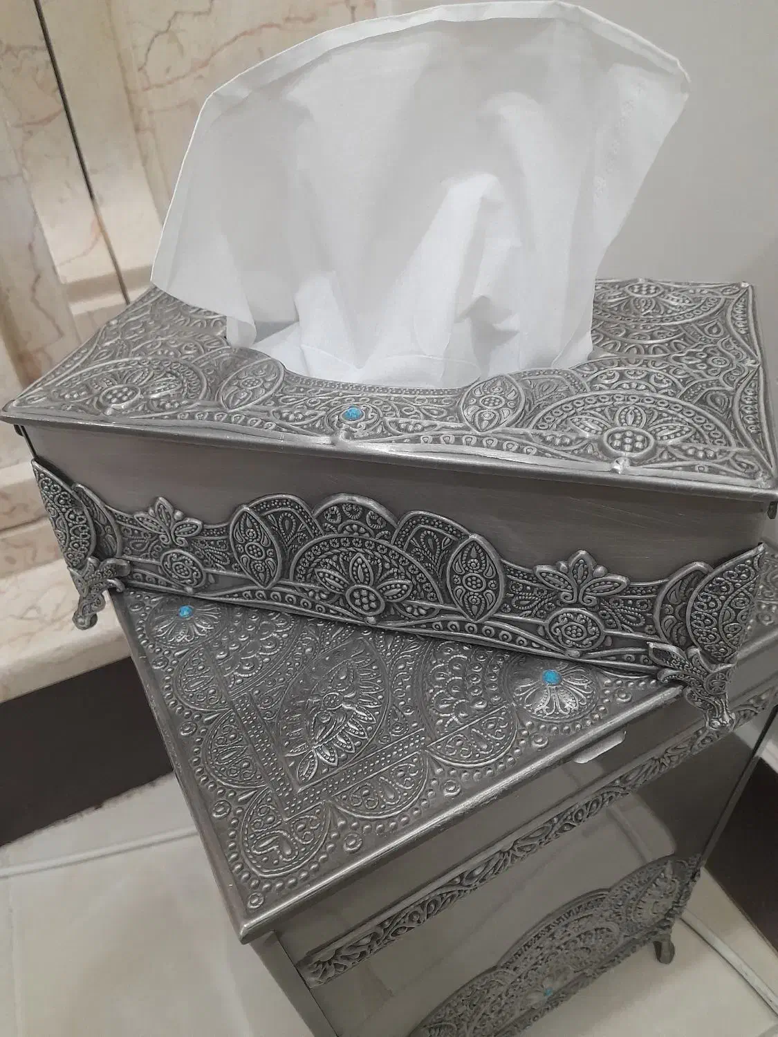 سطل وجادستمال سیلور برند یونیک|صنایع دستی و سایر لوازم تزئینی|کرج, مطهری|دیوار